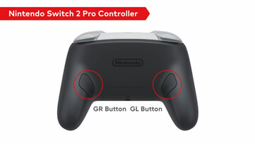 Nintendo Switch 2 Pro Controller har anpassningsbara bakknappar. (Bildkälla: Nintendo)
