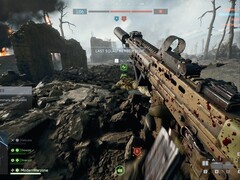 Vapnen i Battlefield 6 kommer att täckas av blodstänk under strid. (Bildkälla: ModernWarzone på X)