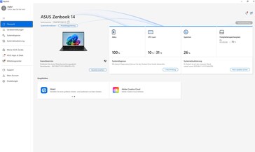 MyAsus startskärm