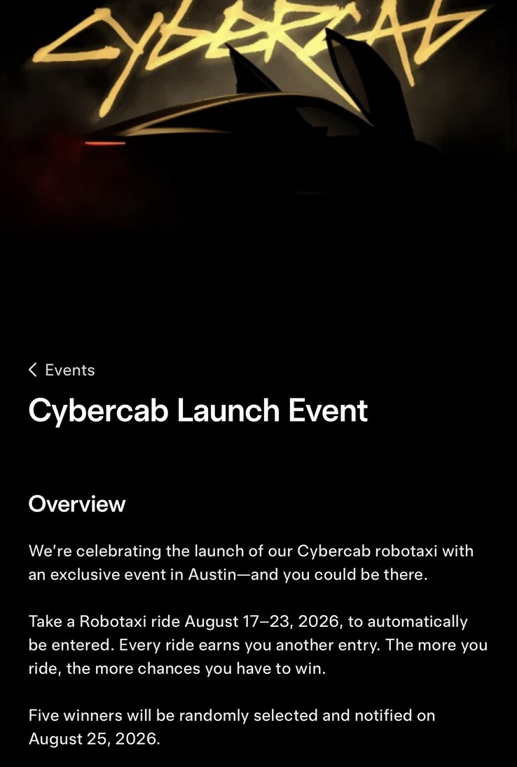 Teaser för lanseringsevenemanget för Cybercab