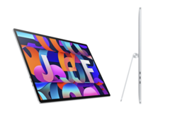 Den ultratunna skärmen har ett avtagbart stöd samt integrerat stöd för Mac-gester och WACOM (Bildkälla: JGF)