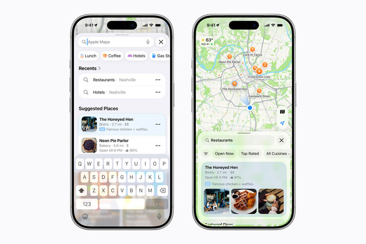 Apple Business-annonser på Apple Maps