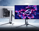 Asus ROG Swift OLED PG27AQWP-W har en halvgenomskinlig design, till skillnad från många motsvarande bildskärmar. (Bildkälla: Asus)