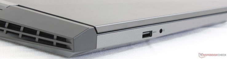 Vänster: USB 3.1 Typ A, 3.5 mm kombinerat ljud