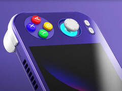 Anbernic RG476H i sitt Gamecube-inspirerade färgalternativ. (Bildkälla: Anbernic)