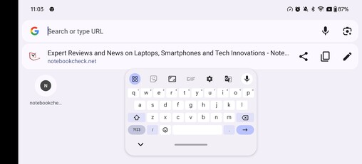 Gboard är standardtangentbordet