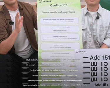 En skärmdump från OnePlus 15T live-avtäckningssessionen (maskinöversatt)