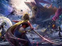  Dissidia Duellum Final Fantasy key art med flera Final Fantasy-karaktärer.