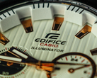 En närbild av Casio Edifice-logotypen