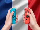 Switch Joy-Con-kontroller visas med fransk flagga