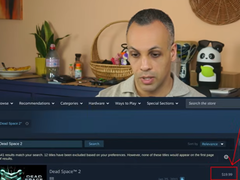 En skärmdump av Louis Rossman, advokat för rätten till reparation och konsumenträttigheter, som tittar på Dead Space 2-listan på Steam