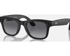 Svarta Ray-Ban Meta Gen 2 visade framifrån mot en vit bakgrund, med kamera och fotograferings-LED i de främre hörnen