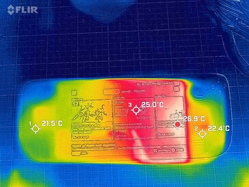 Steam Deck OLED i viloläge - framsida