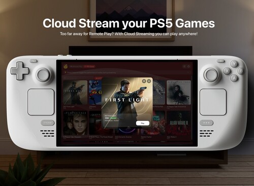 Asobi: Remote Play visas med molnstreaming på en Steam Deck
