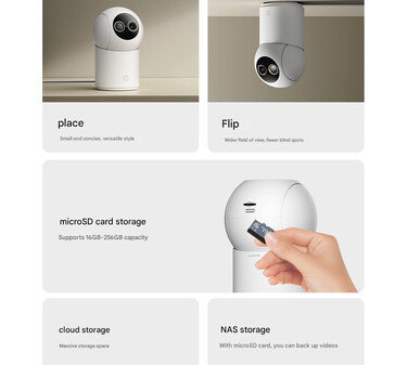 Installations- och lagringsalternativ för Smart Camera 4 Zoom Edition (Bildkälla: Xiaomi - maskinöversatt)