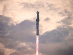 En bild som visar uppskjutningen av rymdfarkosten Starship. (Bildkälla: SpaceX)