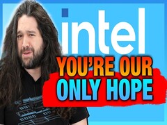 Intel Arc ger ut en förhandsgranskningsbild (bildkälla: Gamers Nexus YouTube)
