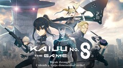 Kaiju No. 8: The Game key visual visar huvudkaraktärer inklusive Kafka Hibino och Mina Ashiro (Bildkälla: Kaiju No. 8 Official Site)