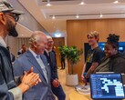 Tim Cook med kung Charles III på Apples huvudkontor i Battersea Power Station