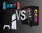 Grafik för PC- och konsolspel (Bildkälla: Nintendo of America, Sony PlayStation, Corsair Gaming med redigeringar)