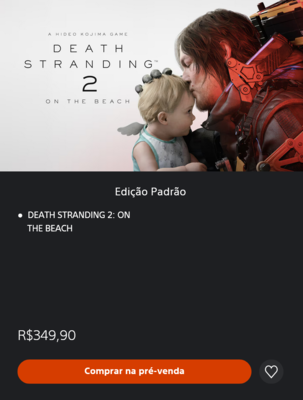 Death Stranding 2 Brasilien PS Store-pris (Bildkälla: skärmdump, Brazilian PlayStation Store)