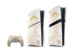 Gold Ghost of Yotei Limited Edition DualSense, PS5 Slim och PS5 Pro. (Bildkälla: PlayStation)