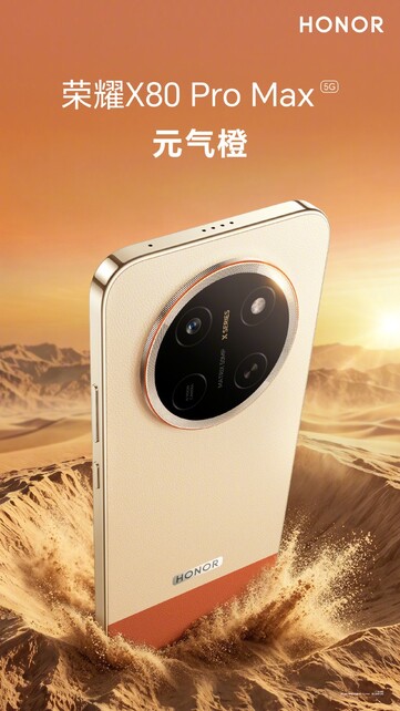 Honor s X80 Pro Max i färgen Vibrant Orange.