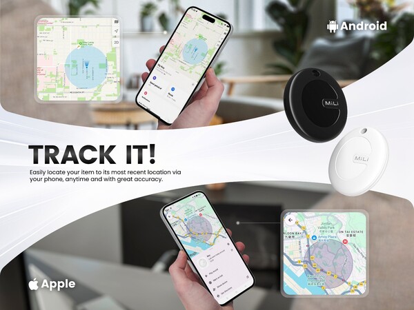 MiTag Duo har ingen separat app eftersom den fungerar med apparna Find My och Find My Device. (Bildkälla: MiLi)