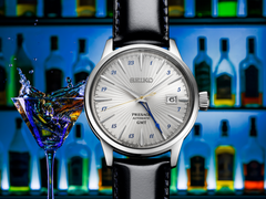 En reklambild för Seiko Presage SSK049 GMT.
