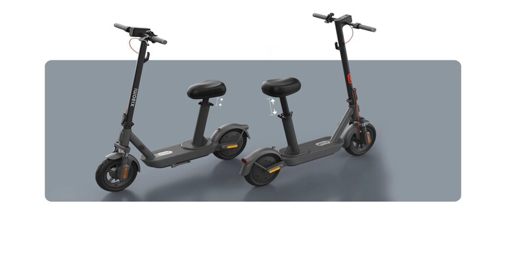 Xiaomi Electric Scooter 5 Plus Seat har ett stativ med justerbar höjd. (Bildkälla: Xiaomi)