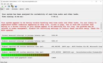 LatencyMon - Statistik