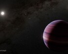En konceptuell bild av jätteplaneten som kretsar runt Alpha Centauri A (Bildkälla: NASA, ESA, CSA, STScI och R. Hurt; beskuren)