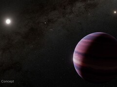 En konceptuell bild av jätteplaneten som kretsar runt Alpha Centauri A (Bildkälla: NASA, ESA, CSA, STScI och R. Hurt; beskuren)