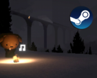 Som spelare i Easy Driving Co. kör du genom slingrande vägar i en sliten kei-lastbil. På bilden - en skärmdump från spelet med Steam-logotypen ovanpå. (Bildkälla: Steam - Redigerad)