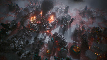 En bild som visar en miljö i Frostpunk 2.