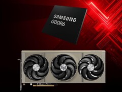 Sapphire Radeon RX 9070 GPU med GDDR6-minne (Bildkälla: Sapphire, Samsung med redigeringar)