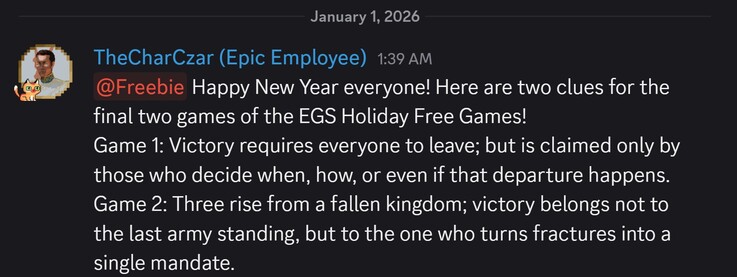 De tips som delades (Bildkälla: Epic discord)
