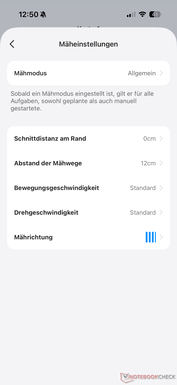 Inställningar för gräsklippning
