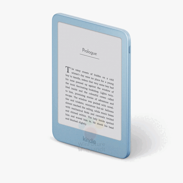Amazon Kindle 12:e generationen i ljusblått.