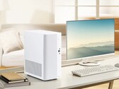 Asus V500 Mini Tower finns i vitt eller svart med trädetaljer.