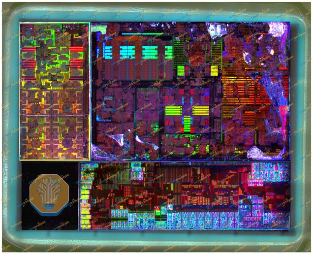 En bild av hela kretsen i en Panther Lake-processor. Konstruktionen kombinerar separata moduler för beräkning, grafik och I/O.