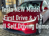 Model Y Juniper kör på FSD 13 i den första demonstrationen (Bildkälla: Jordan Camina/X)