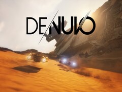 Banner för Star Wars: Galactic Racer och Denuvo visas