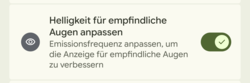 480 Hz-funktionen kan aktiveras i inställningarna för tillgänglighet