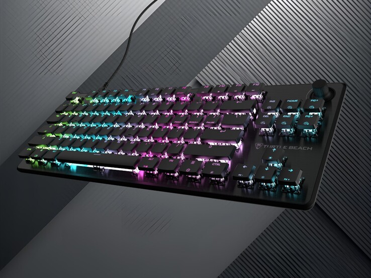 Turtle Beach Vulcan II TKL-tangentbord lutat i vinkel