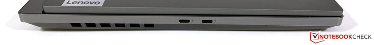 Vänster: 2x USB-C med Thunderbolt 4 (40 GBit/s, DisplayPort ALT-läge 1.4)