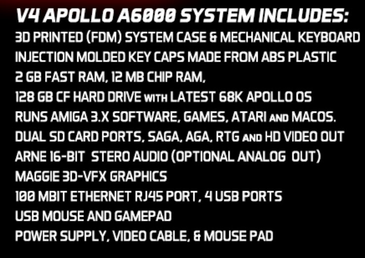 Apollo A6000 innehåller moderna funktioner som Amiga-användare vill ha. (Bildkälla: Apollo Computer)