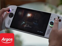 Asus ROG Xbox Ally spelhanddator visas med Argos-logotyp (Bildkälla: Microsoft Xbox Gaming, Argos med redigeringar)