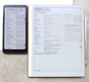 Boox Palma 2 Pro (L) vs Boox Go 10.3 (Gen II) Lumi i direkt solljus.