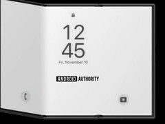 Inofficiell rendering för Samsungs tri-fold. (Bildkälla: Android Authority)